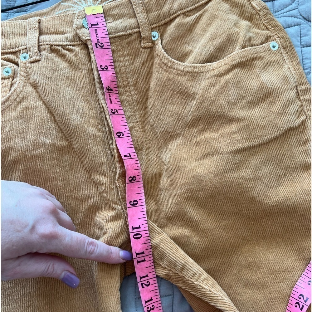 NWT Adriano Goldshmied Boost Mustard Yellow Corduroy Straight Leg Jean in Mud - Picture 15 of 16
